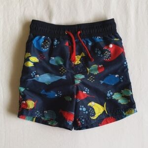 george blue fish swim trunks 2T toddler boys